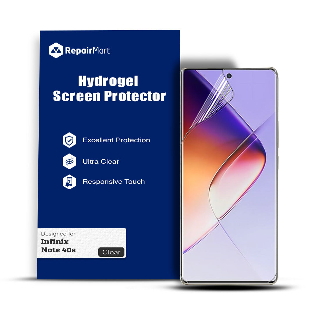 Infinix Note 40s Compatible Premium Hydrogel Screen Protector With Full Coverage Ultra HD