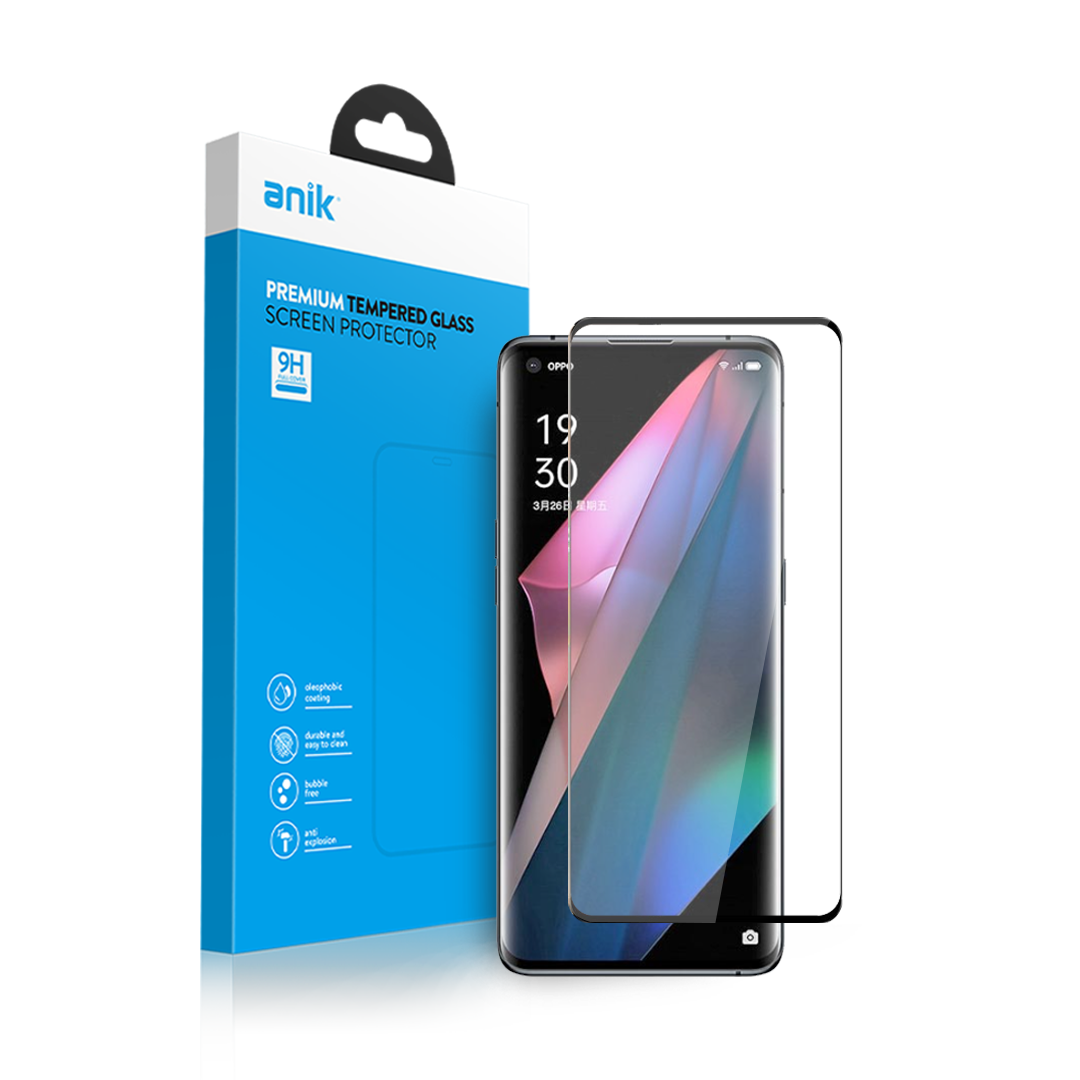 Anik Premium 3D Full Cover Tempered Glass Screen Protector for OPPO Find X3 / Find X3 Pro