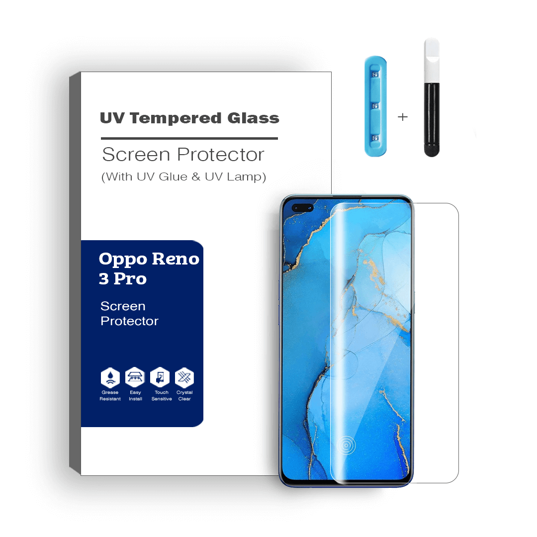 Advanced UV Liquid Glue 9H Tempered Glass Screen Protector for Oppo Reno3 Pro - Ultimate Guard, Screen Armor, Bubble-Free Installation