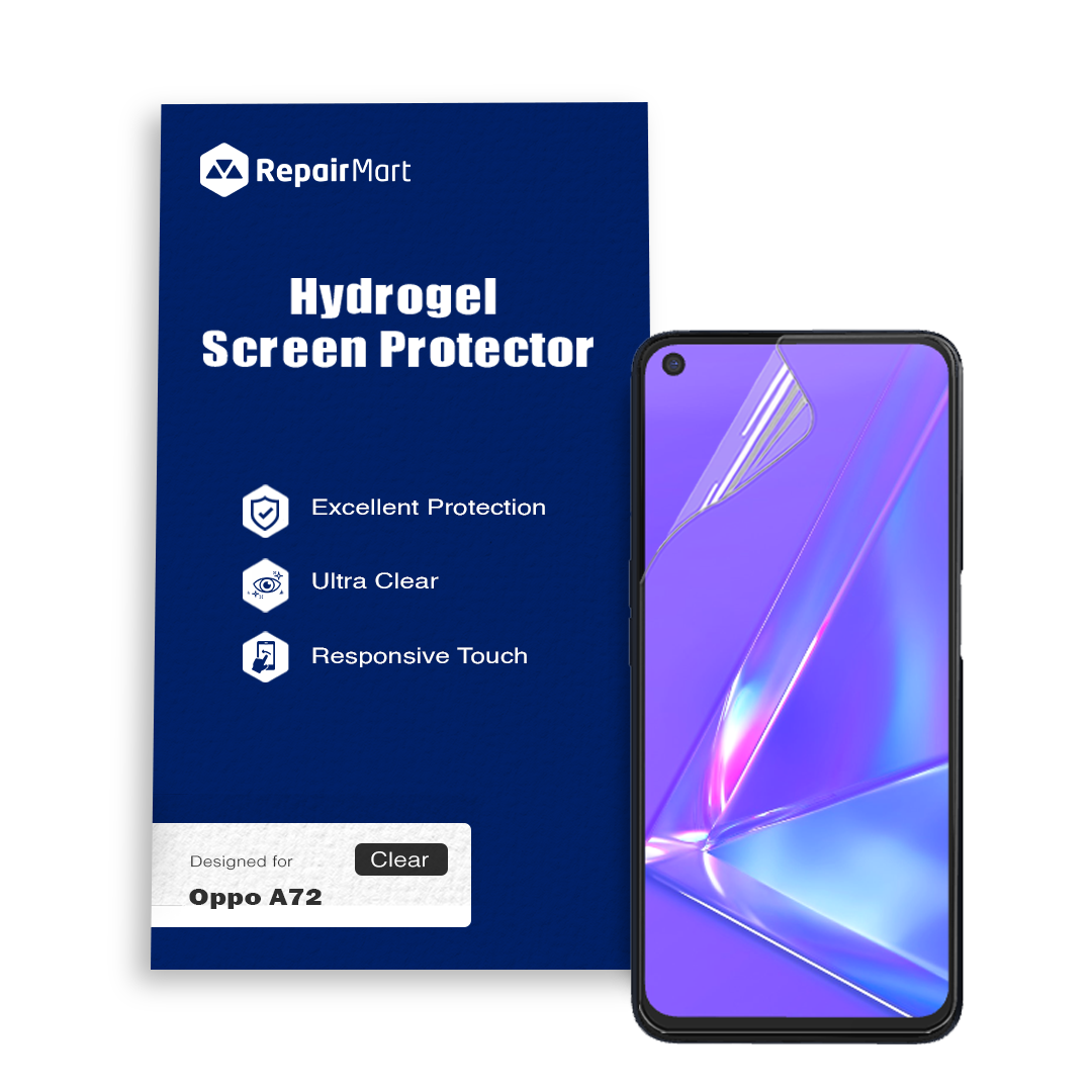 Oppo A72 Compatible Premium Hydrogel Screen Protector With Full Coverage Ultra HD