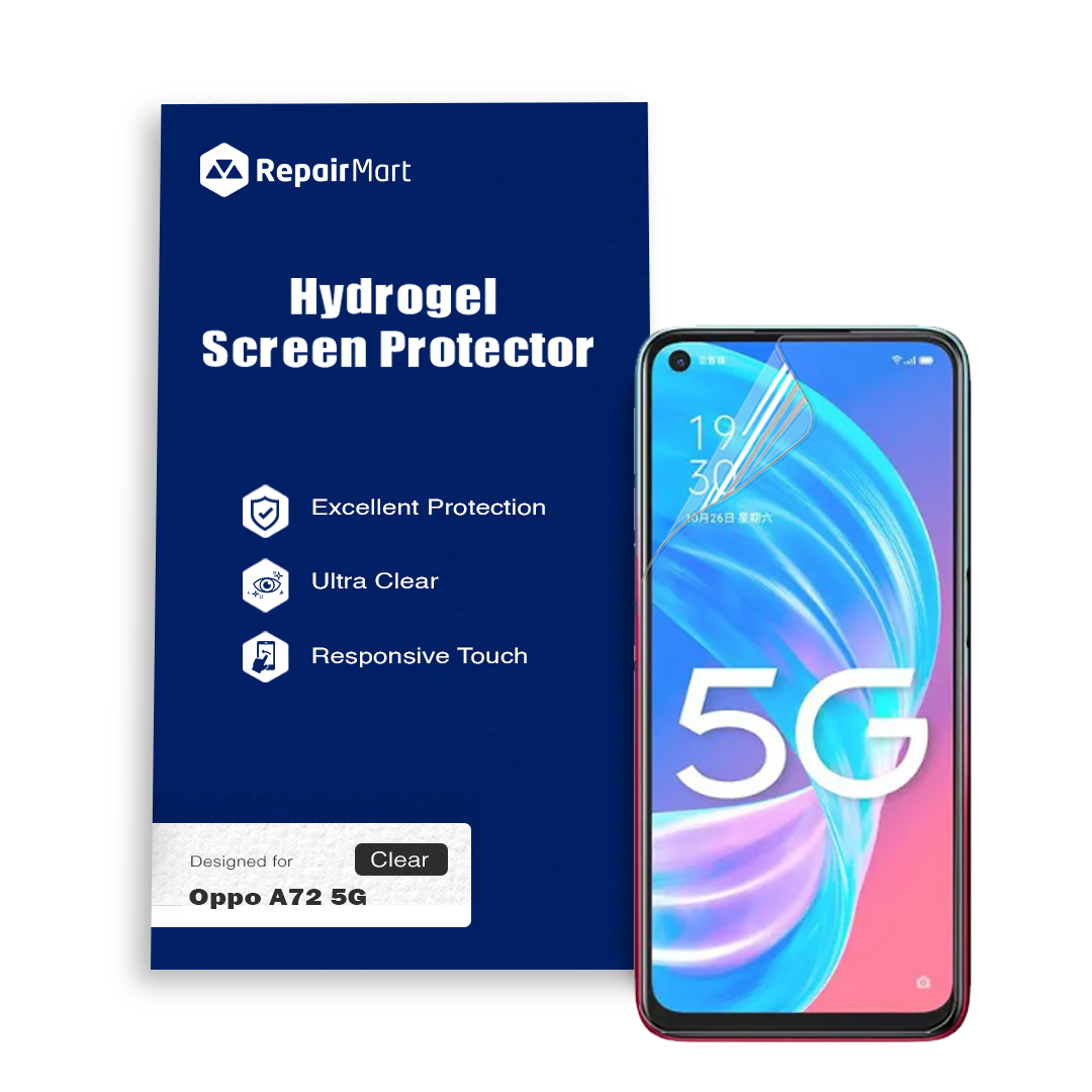 Oppo A72 5G Compatible Premium Hydrogel Screen Protector With Full Coverage Ultra HD