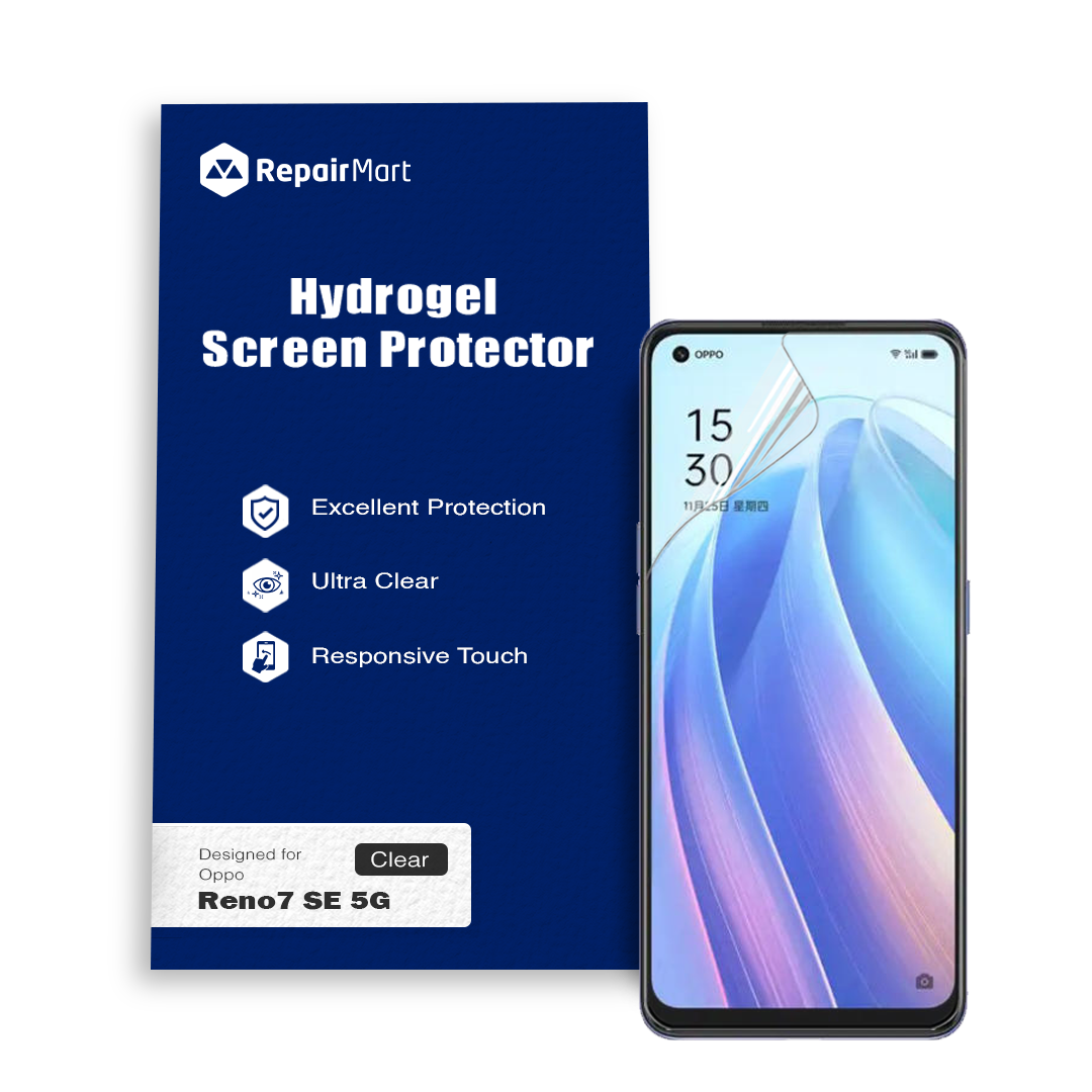 Oppo Reno7 SE 5G Compatible Premium Hydrogel Screen Protector With Full Coverage Ultra HD