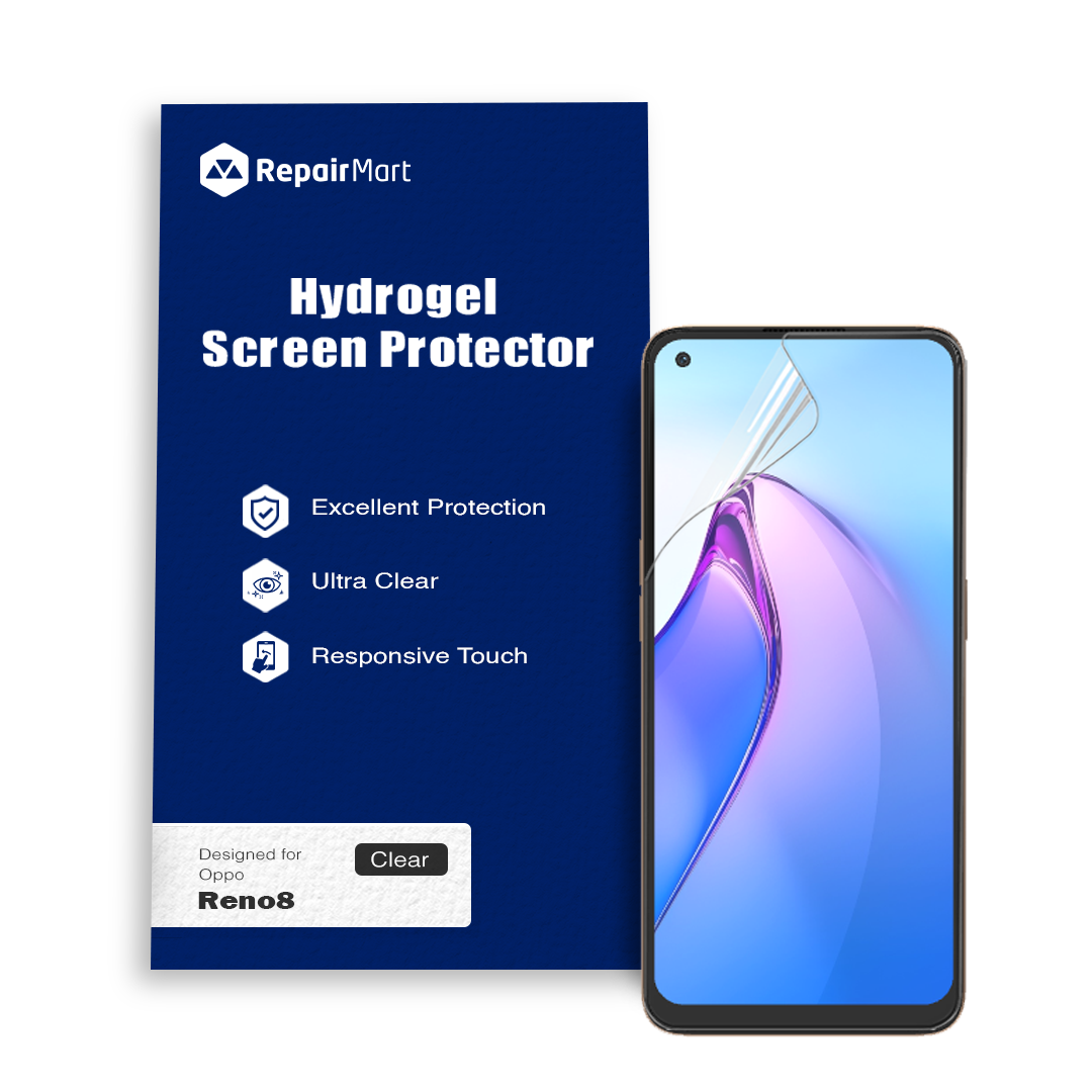 Oppo Reno8 Compatible Premium Hydrogel Screen Protector With Full Coverage Ultra HD