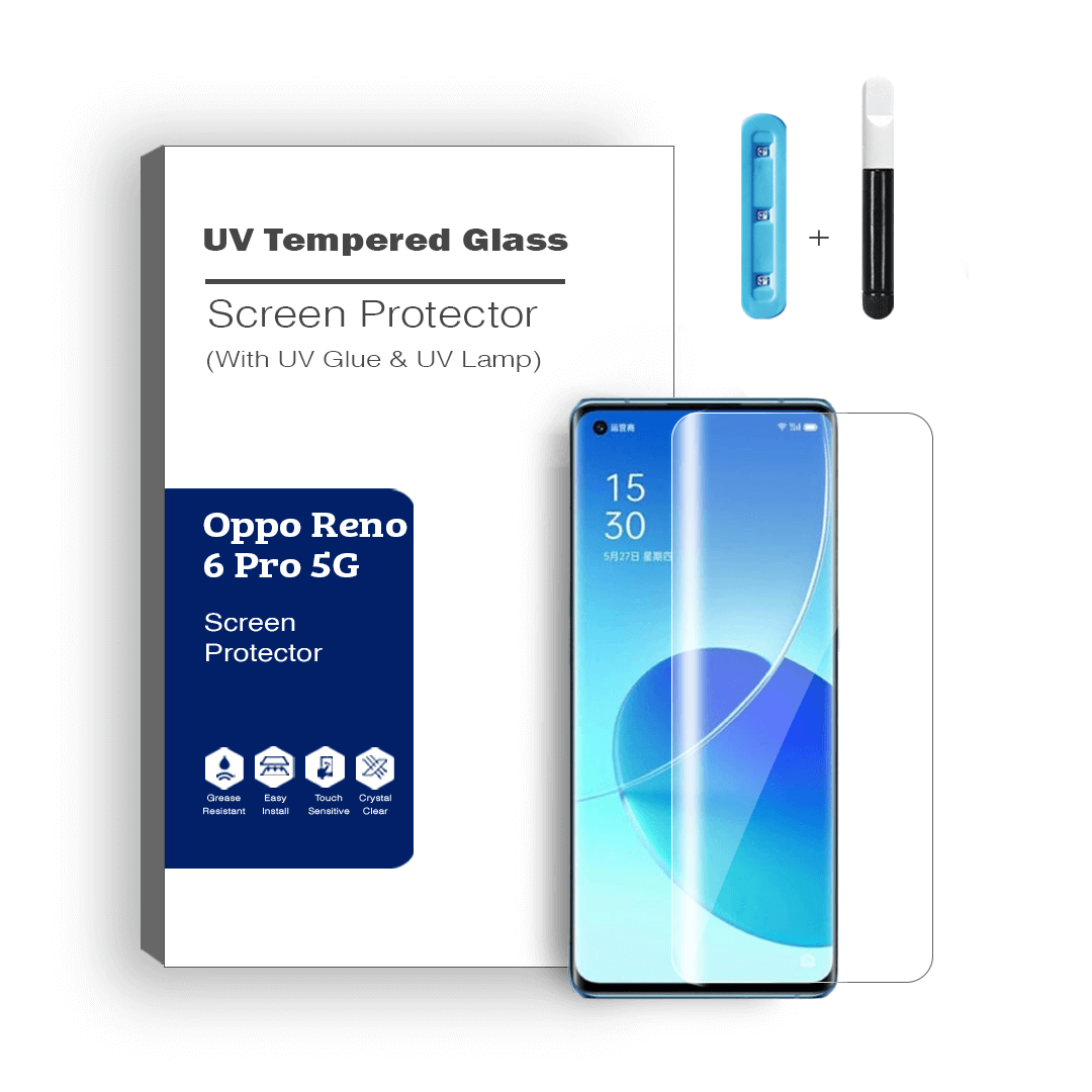 Advanced UV Liquid Glue 9H Tempered Glass Screen Protector for Oppo Reno6 Pro 5G - Ultimate Guard, Screen Armor, Bubble-Free Installation
