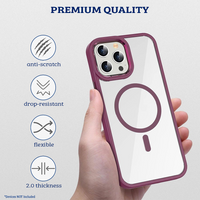 Thumbnail for iPhone 13 Pro Max Compatible Case Cover With Transparent Camera Lens Protection And Compatible With MagSafe Technology - White