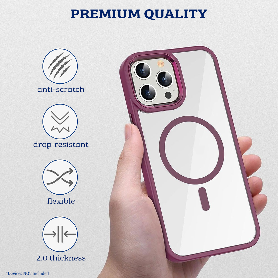 iPhone 11 Compatible Case Cover With Metal Camera Lens Protection And Compatible With MagSafe Technology  - Pink