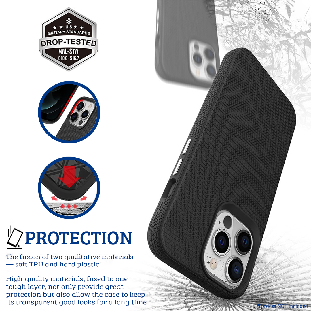 iPhone 13 Compatible Case Cover With Shockproof Rugged - Silver