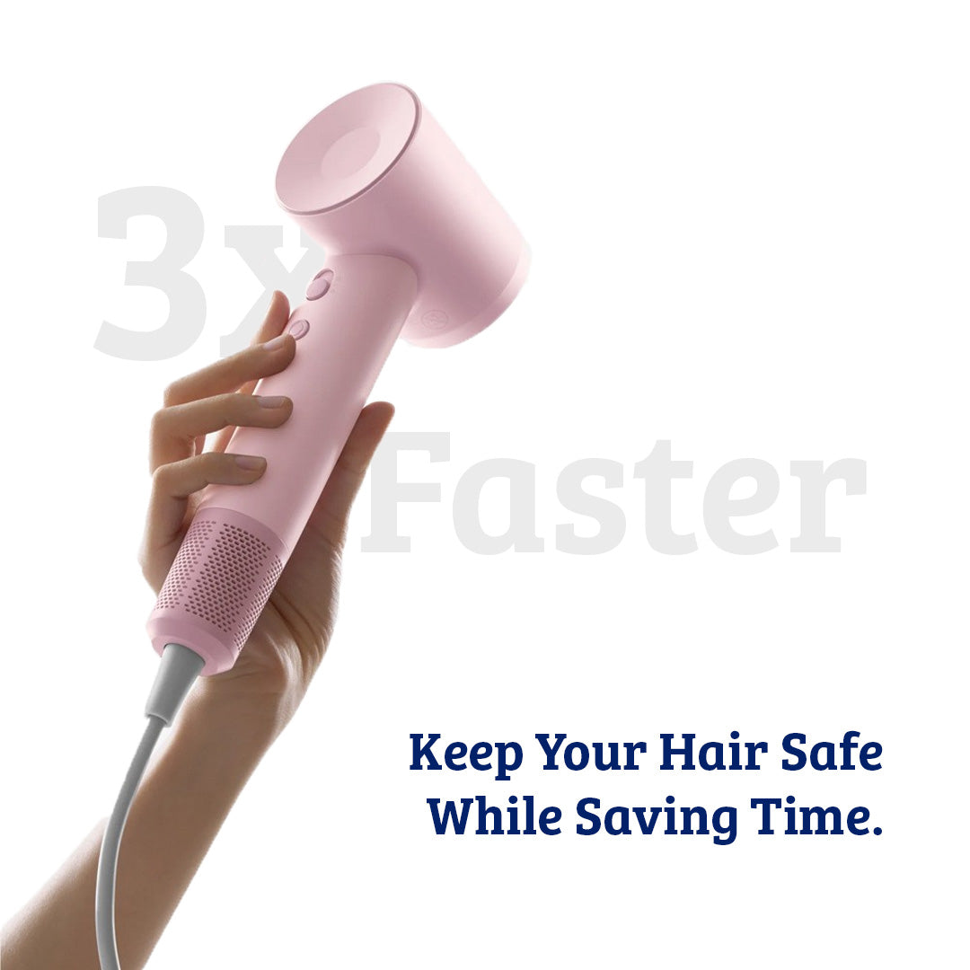 Laifen SE High-Speed Hair Dryer with Magnetic Nozzles for Precision Styling - Purple