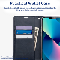 Thumbnail for iPhone 16 Plus Compatible Case Cover With Blue Moon Diary And Compatible With Magsafe Technology - Navy