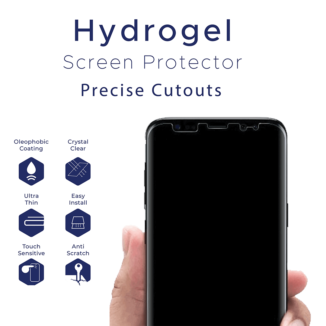 iPhone 15 Pro Compatible Premium Hydrogel Screen Protector Full Coverage Ultra HD