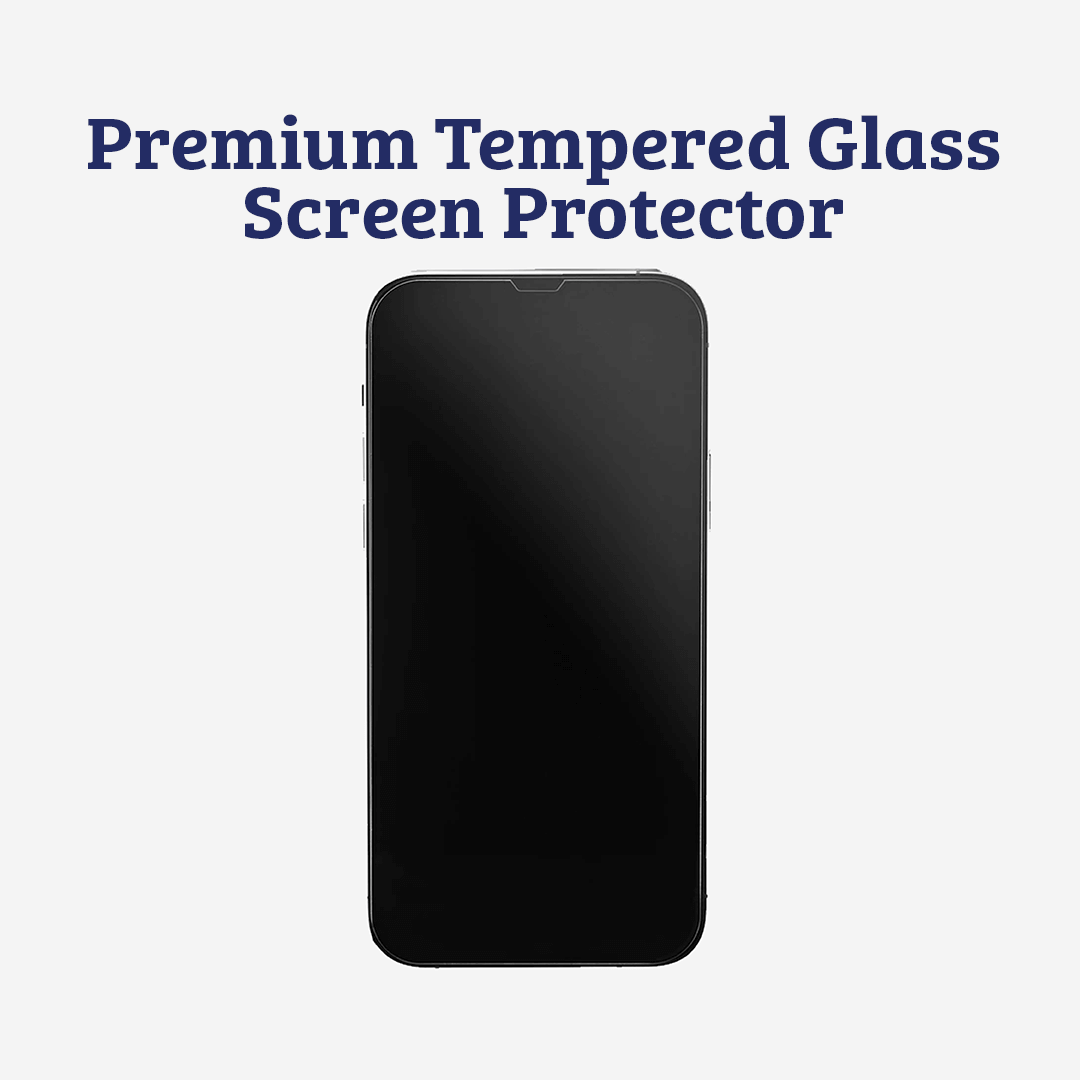 iPhone 14 Compatible Premium 2.5D Clear Tempered Glass Protector