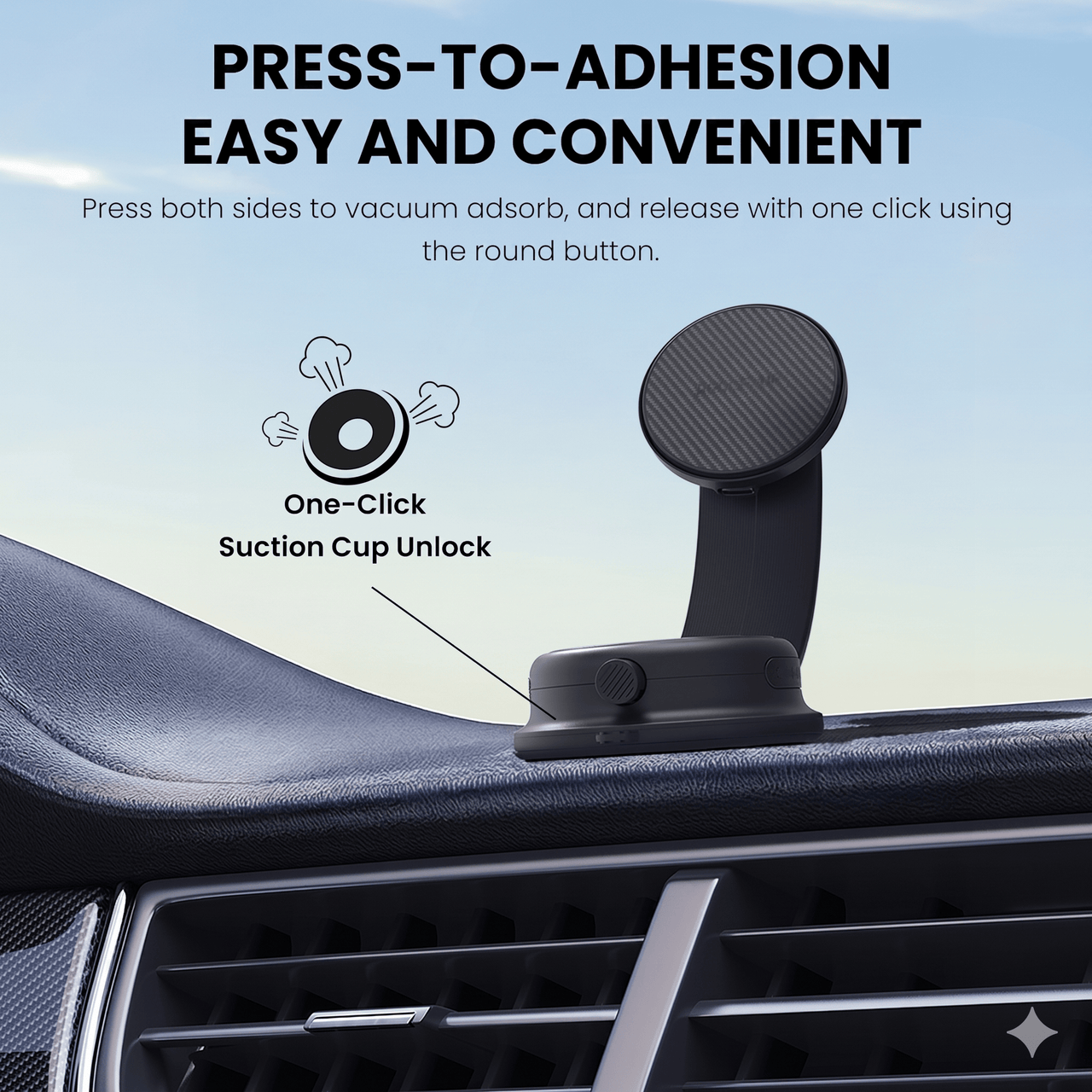 Qi2 Wireless Charging Car Mount Black — 15W MagSafe Magnetic, Metal Arm, Air Vent Phone Holder | Australian Stock