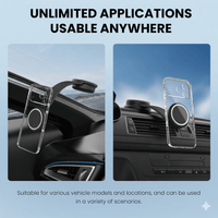 Thumbnail for Qi2 Wireless Charging Car Mount Black — 15W MagSafe Magnetic, Metal Arm, Air Vent Phone Holder | Australian Stock