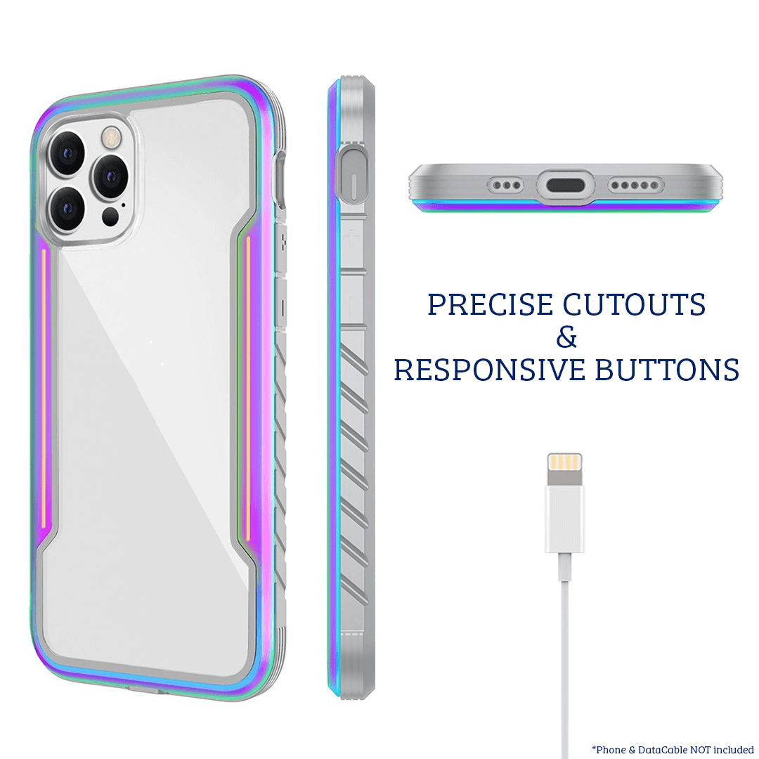 Premium Shield Shockproof Heavy Duty Armor Case Cover Fit for iPhone X  - Iridescent