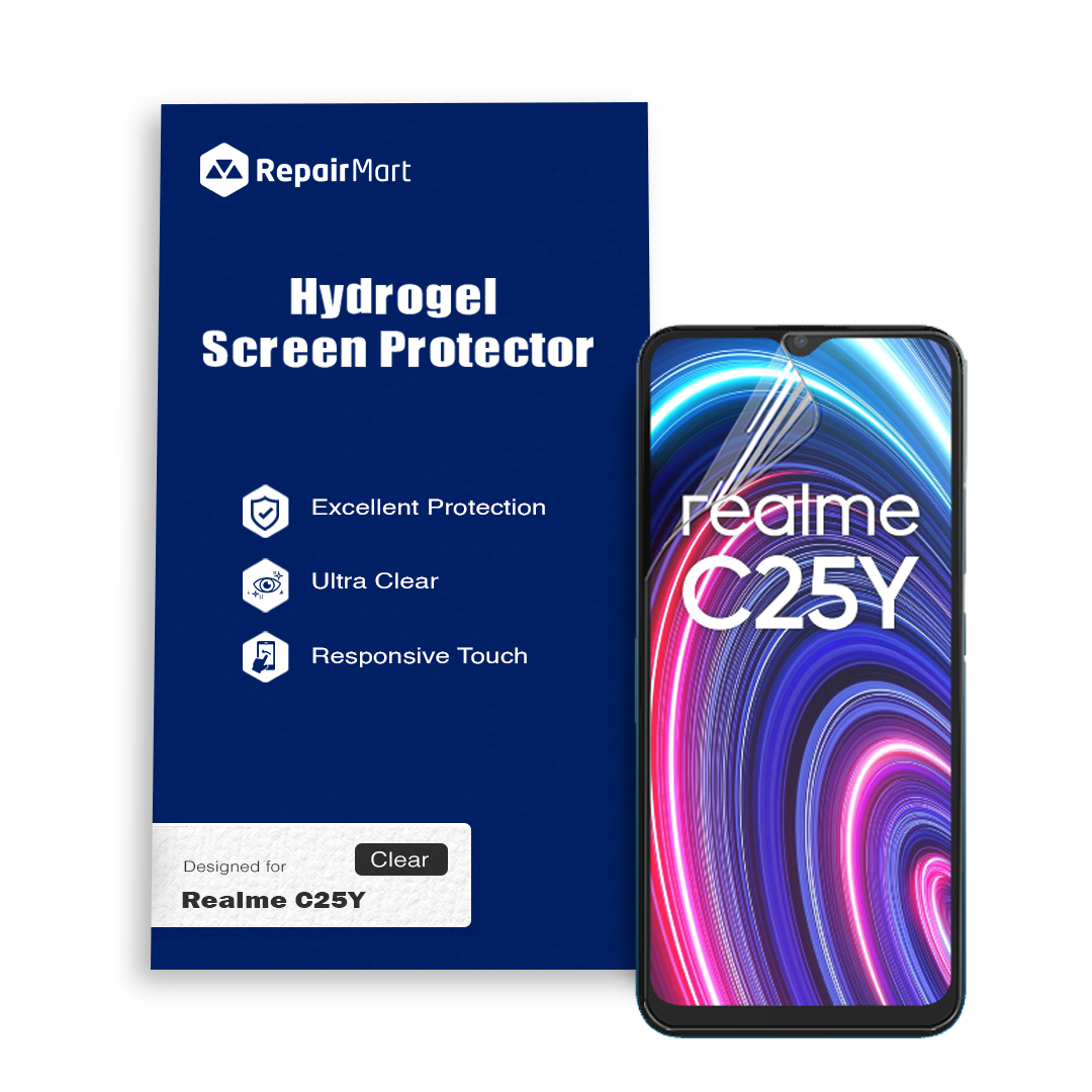 Realme C25Y Compatible Premium Hydrogel Screen Protector With Full Coverage Ultra HD