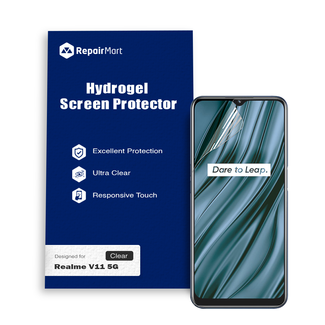 Realme V11 5G Compatible Premium Hydrogel Screen Protector With Full Coverage Ultra HD