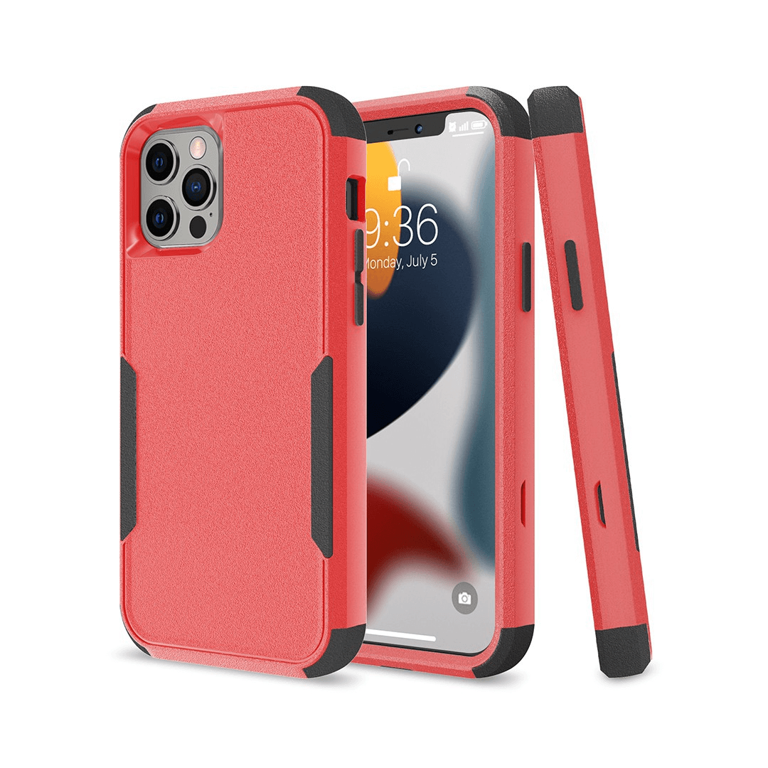 iPhone 13 Pro Compatible Case Cover With Premium Shockproof Heavy Duty Armor-Red