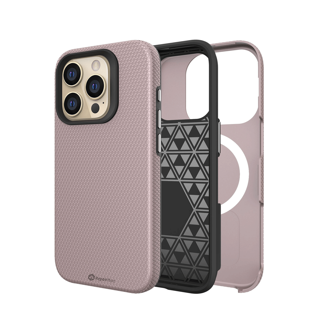 iPhone 16 Pro Max Compatible Case Cover With Shockproof Rugged And Compatible With Compatible With Magsafe Technology - Rose Gold