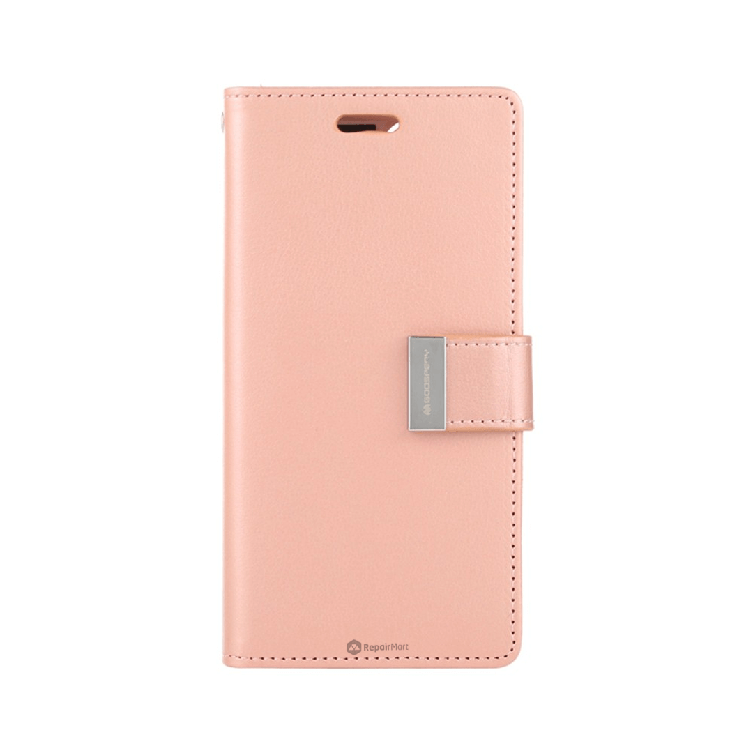 iPhone 15 Pro Max Compatible Case Cover Rich Diary for Stylish Protection - Rose Gold