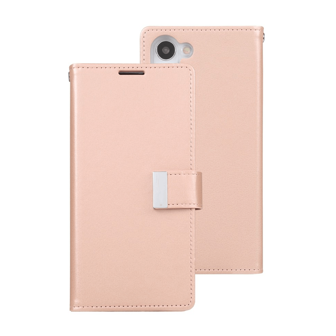 Samsung Galaxy S24 Compatible Case Cover Made Of Rich Diary - Rose Gold