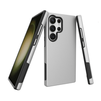 Thumbnail for Samsung Galaxy S24 Ultra Compatible Case Cover With Shockproof Rugged Design - Silver