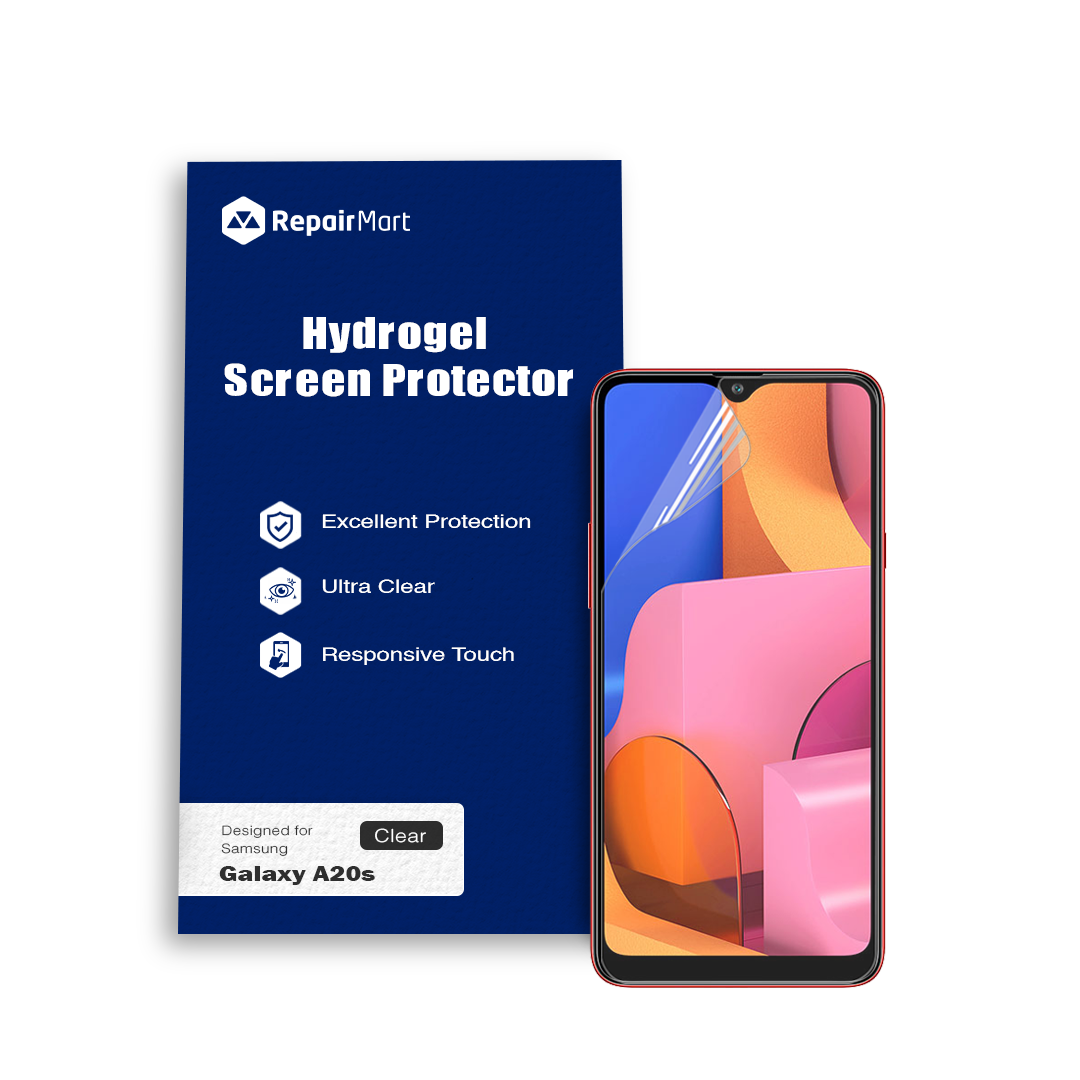 Samsung Galaxy A20s Compatible Premium Hydrogel Screen Protector With Full Coverage Ultra HD