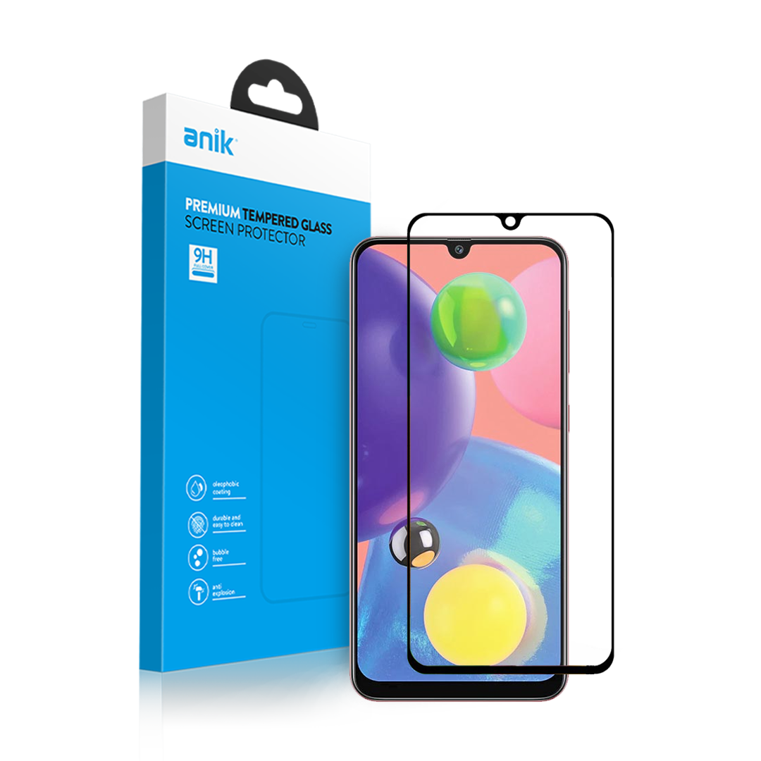Anik Premium Full Edge Coverage High-Quality Full Faced Tempered Glass Screen Protector fit for Samsung Galaxy A70s