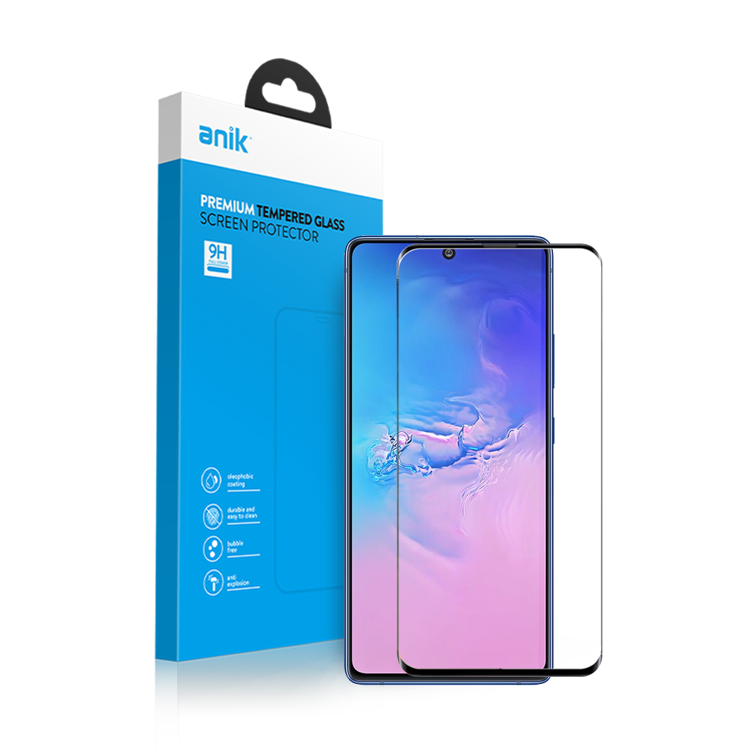 Samsung Galaxy S10 Lite Compatible Full Faced Tempered Glass Screen Protector Of Anik With Premium Full Edge Coverage High-Quality