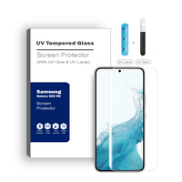 Thumbnail for Advanced UV Liquid Glue 9H Tempered Glass Screen Protector for Samsung Galaxy S22 5G - Ultimate Guard, Screen Armor, Bubble-Free Installation