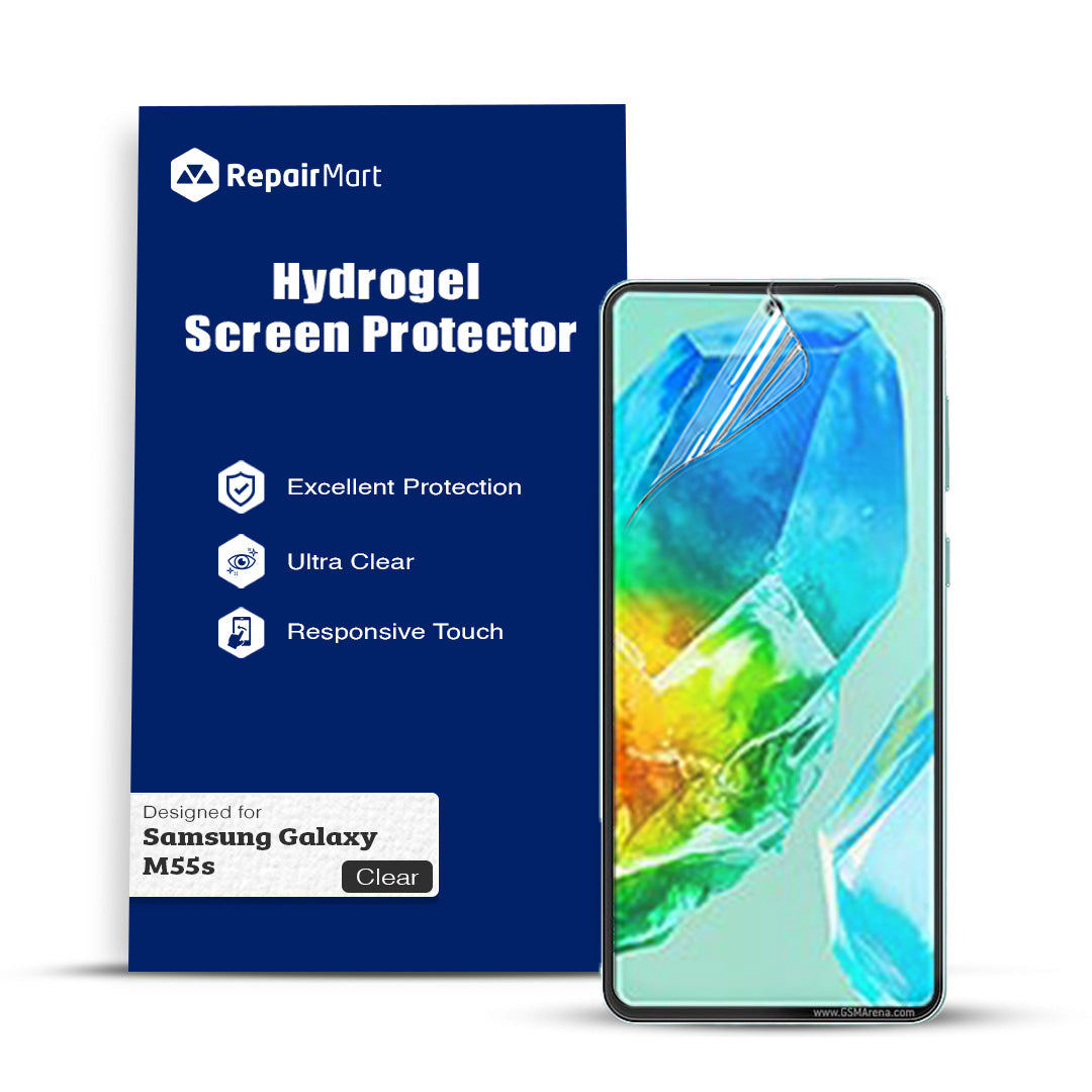 Samsung Galaxy M55s Compatible Premium Hydrogel Screen Protector With Full Coverage Ultra HD