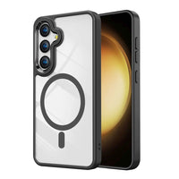 Thumbnail for Samsung Galaxy S25 Ultra Case Cover - Non-Slippery, Clear & Hard, Shock & Scratch Protection With Rear Camera Lens Guard & MagSafe Compatibility - Black