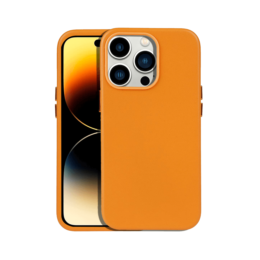 iPhone 14 Pro Compatible Case Cover With Liquid Silicone in Orange