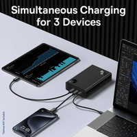 Thumbnail for Baseus Adaman Digital Display Fast Charge Power Bank 22800mAh 140W-Cluster Black