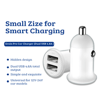 Thumbnail for Car Charger (Dual USB 4.8A) - Power Up Your Journey with Style and Efficiency-White