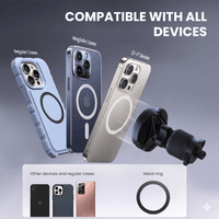 Thumbnail for Magnetic Suction Cup Car Phone Mount Black — Windscreen & Dashboard Holder, Heavy-Duty Hold | Australian Stock