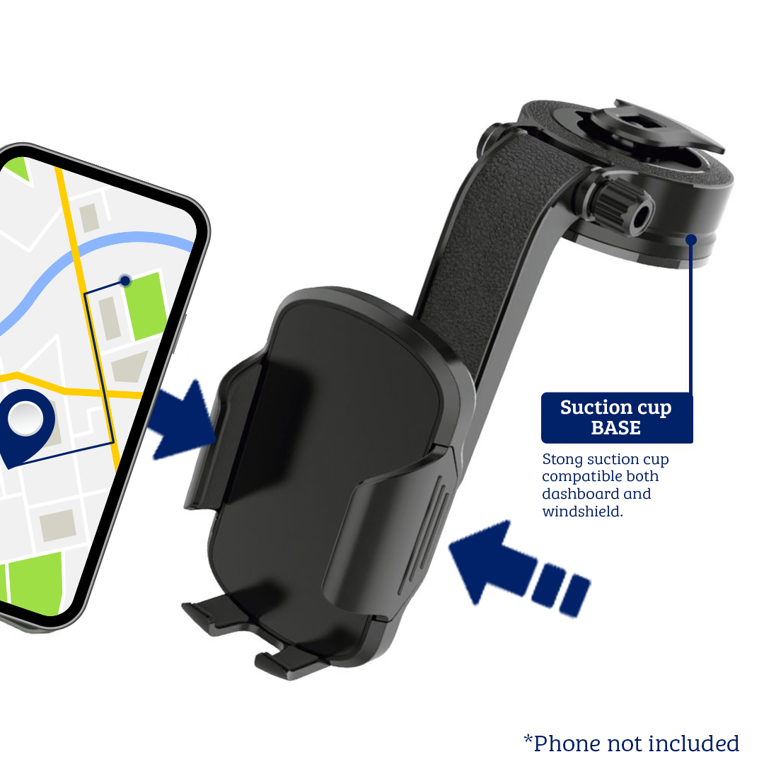Car Mount - Compatible with Dashboard, Air-vent, and Windshield