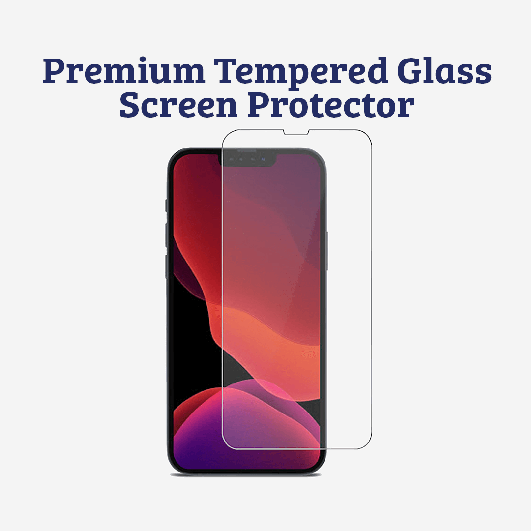 iPhone 14 Compatible Premium 2.5D Clear Tempered Glass Protector