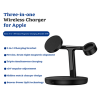 Thumbnail for Baseus Swan 3-in-1 Wireless Magnetic Charging Bracket 20W Universal Version - Black