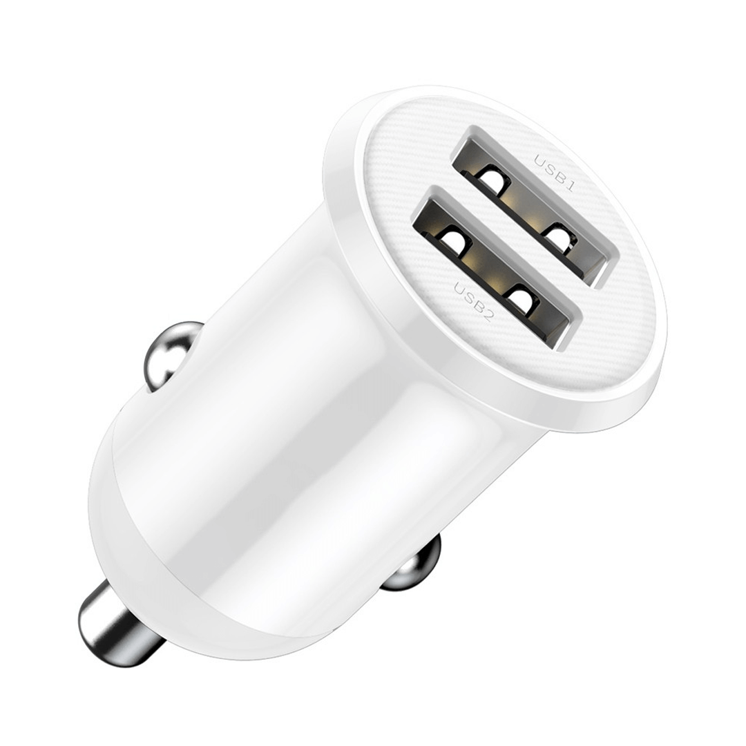 Car Charger (Dual USB 4.8A) - Power Up Your Journey with Style and Efficiency-White