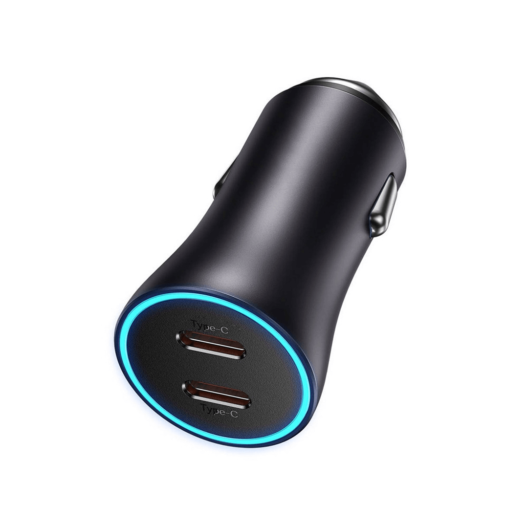 Baseus Golden Contactor Pro Dual Fast Charger Car Charger C+C 40W (CGJP000013)-Dark Grey