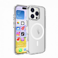 Thumbnail for iPhone 16 Plus Transparent Shockproof Case Cover: Tough Protection, Scratch-Resistant And MagSafe Compatible - Transparent
