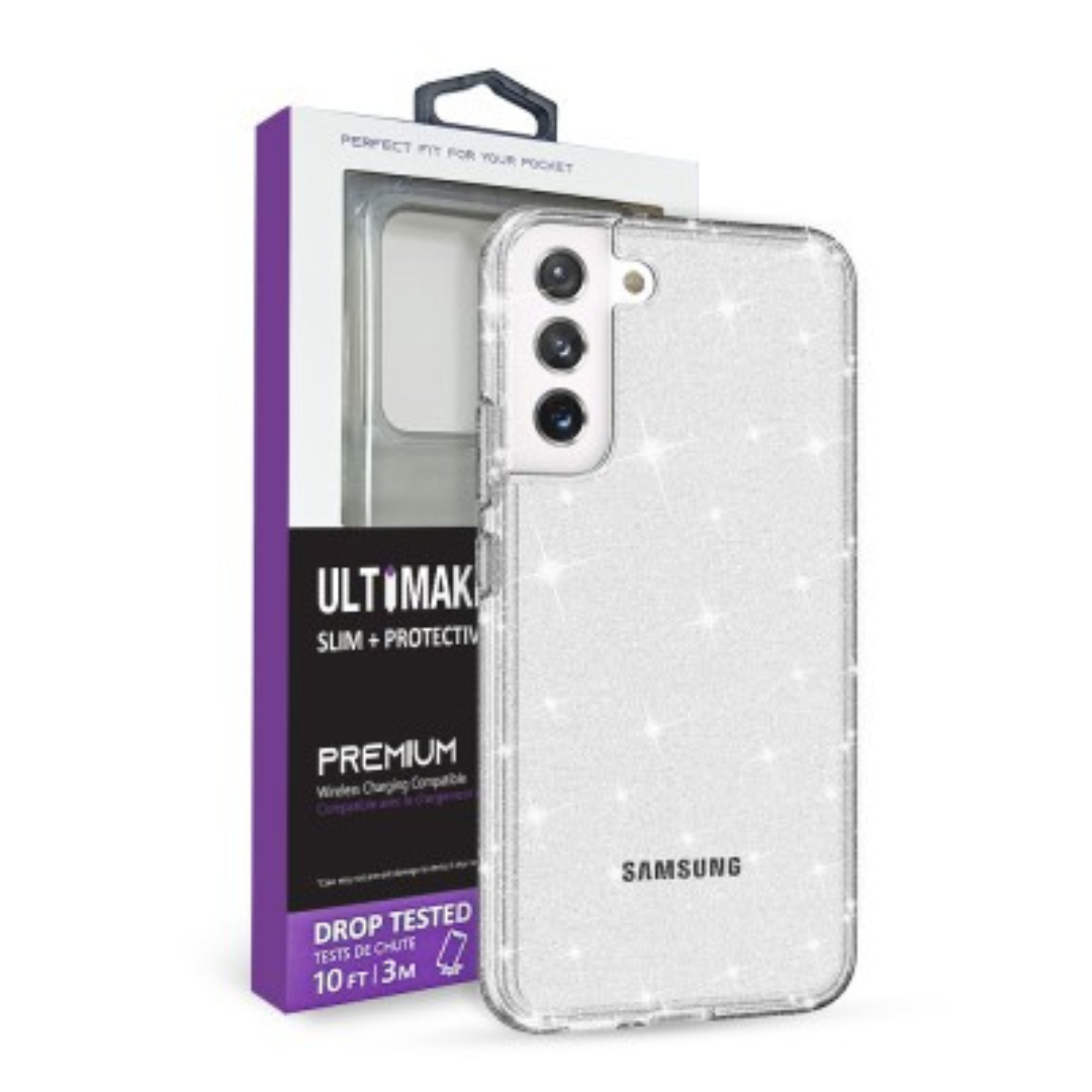 Samsung Galaxy S22 Plus Compatible Case Cover With Shockproof Ultimate Glitter - Transparent