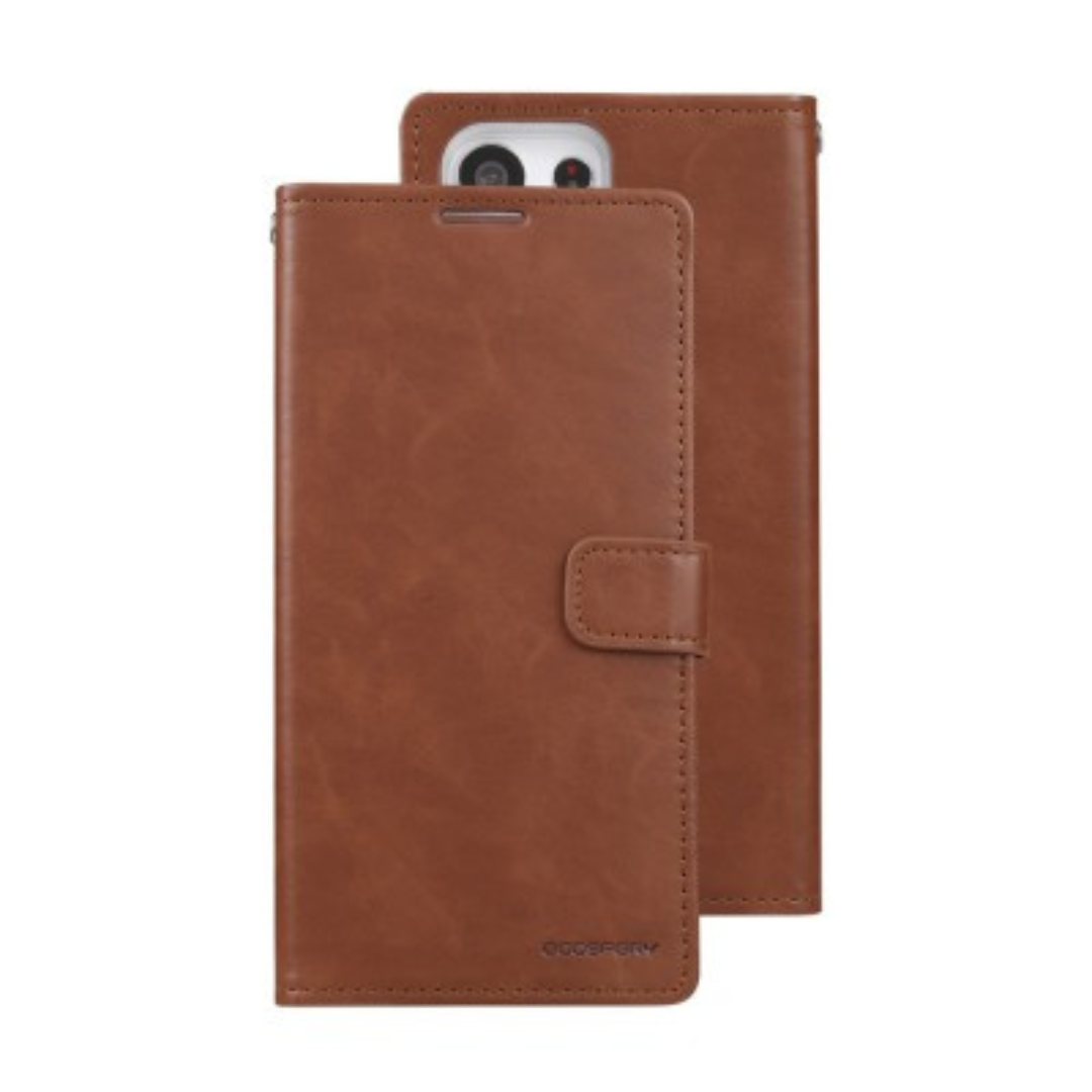 Samsung Galaxy S23 Ultra Compatible Case Cover With Blue Moon Diary - Brown