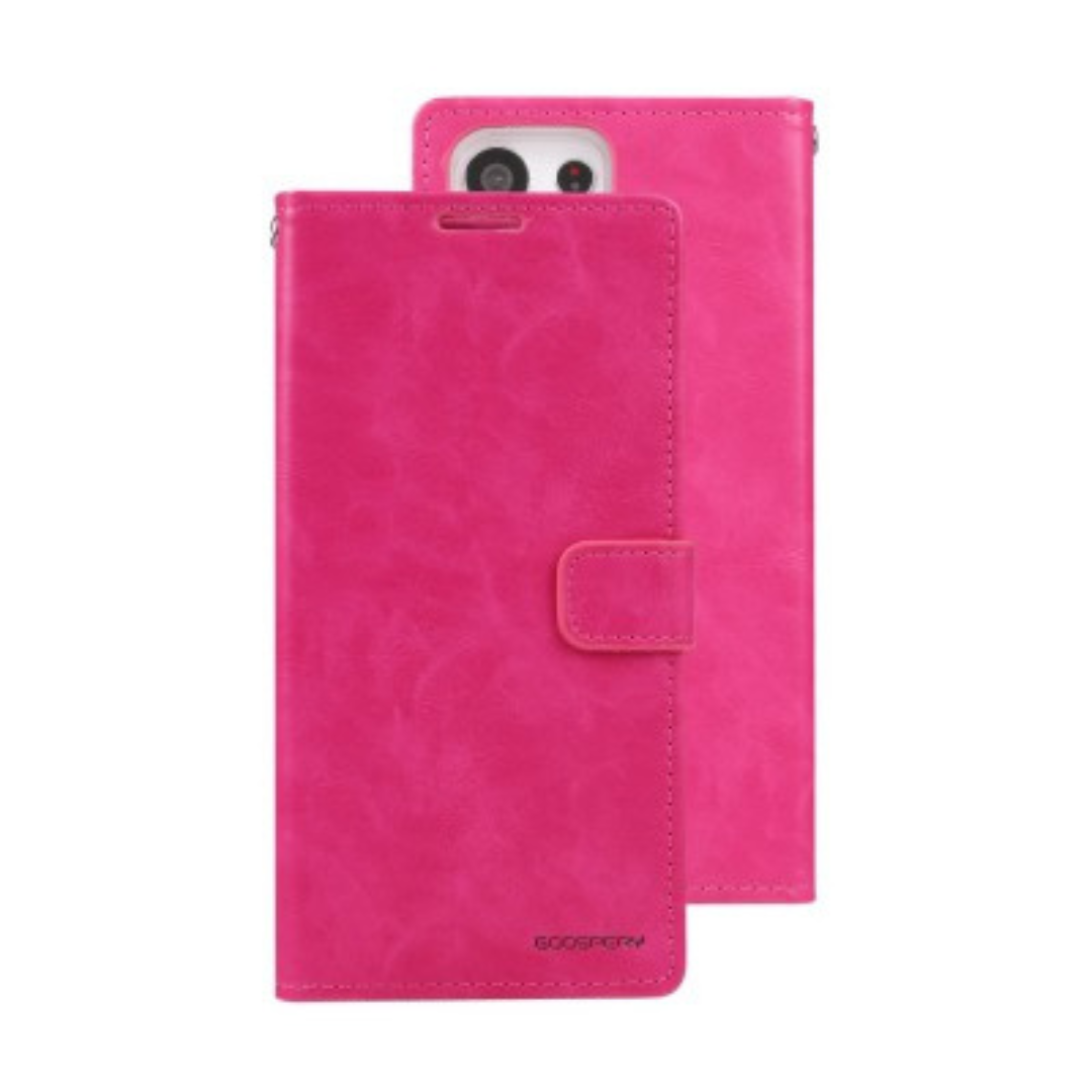 Samsung Galaxy S23 Ultra Compatible Case Cover With Blue Moon Diary - HotPink