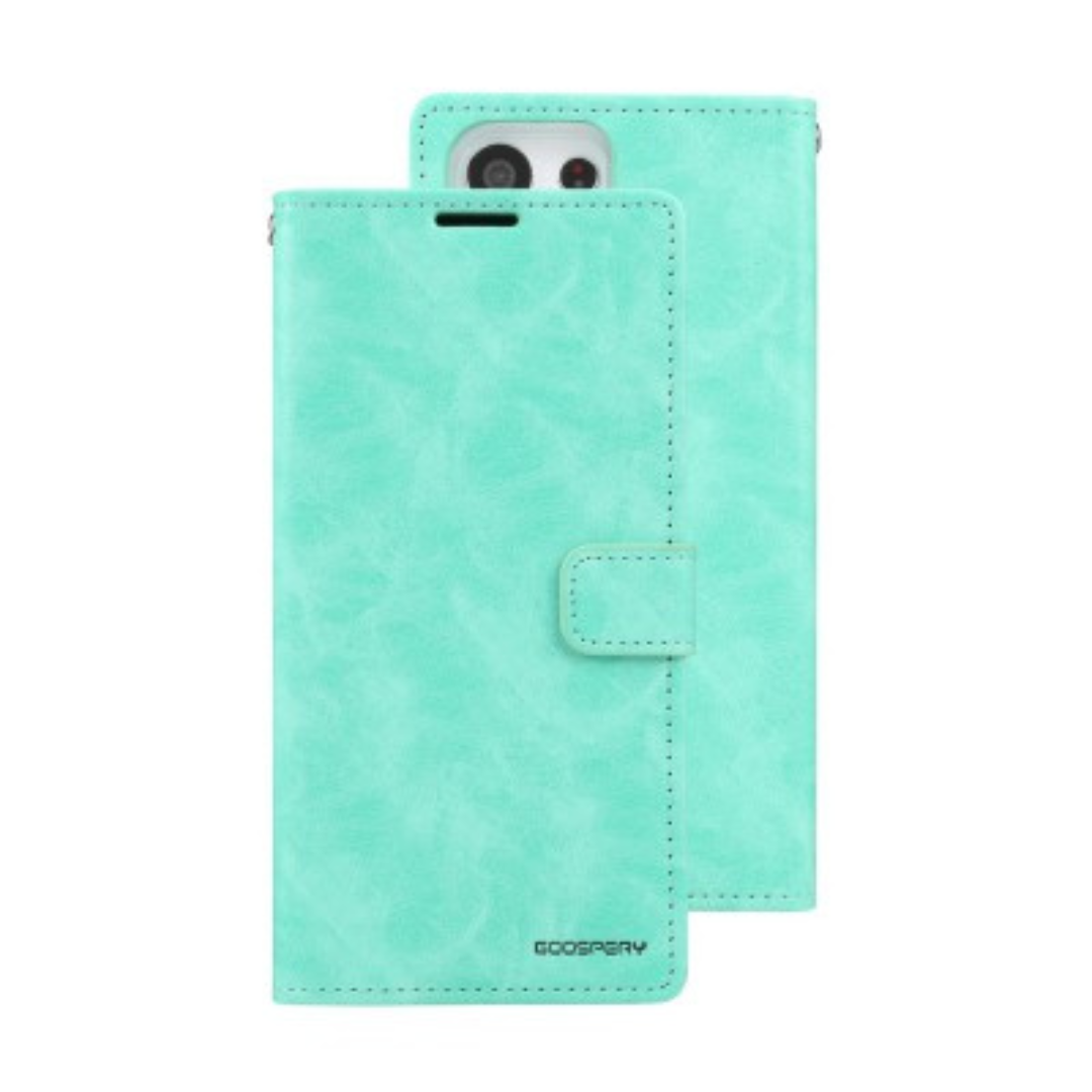 Samsung Galaxy S23 Ultra Compatible Case Cover With Blue Moon Diary - Mint