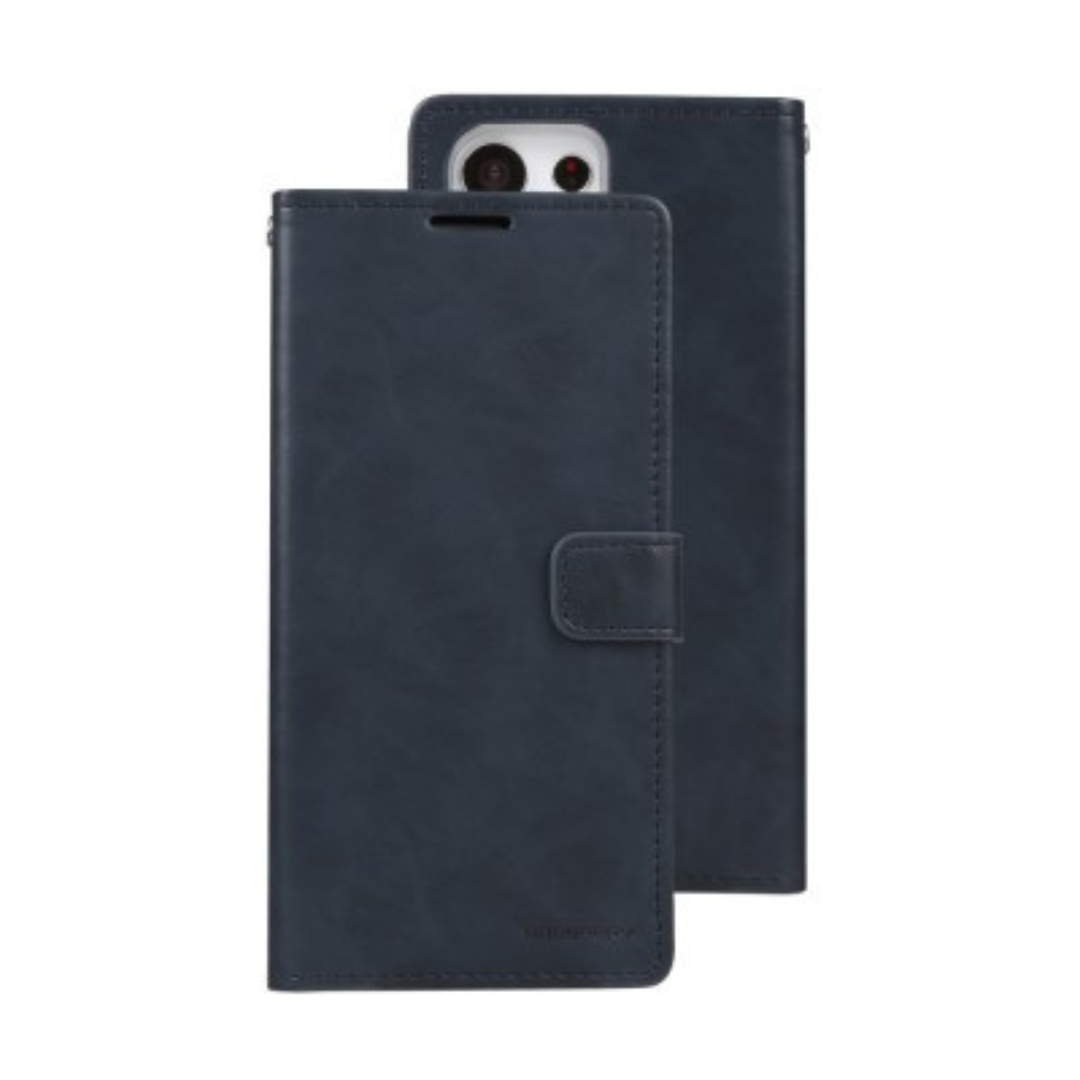 Samsung Galaxy S23 Ultra Compatible Case Cover With Blue Moon Diary - Navy