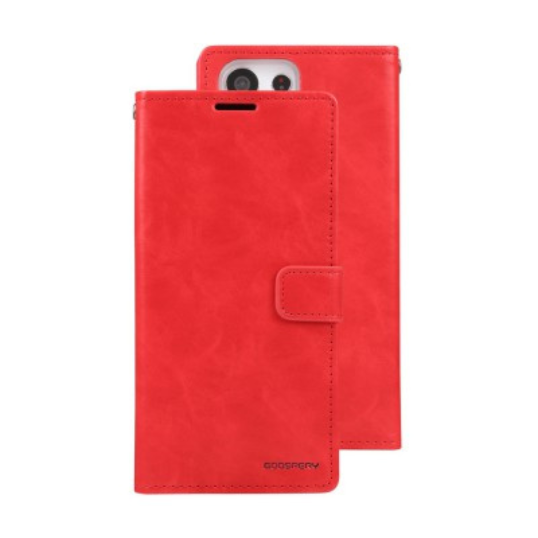 Samsung Galaxy S23 Ultra Compatible Case Cover With Blue Moon Diary - Red