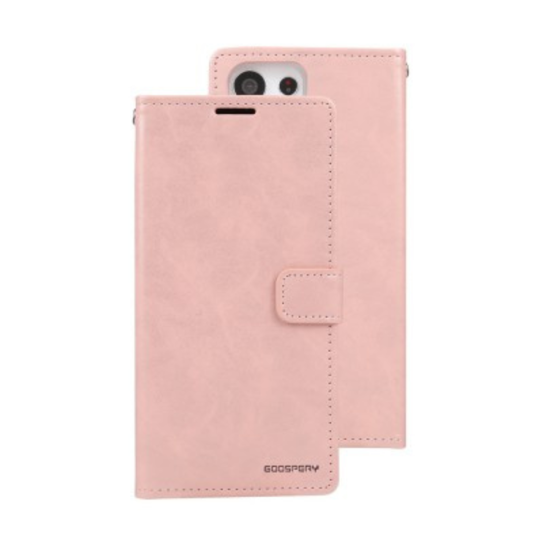 Samsung Galaxy S23 Ultra Compatible Case Cover With Blue Moon Diary - Rose Gold