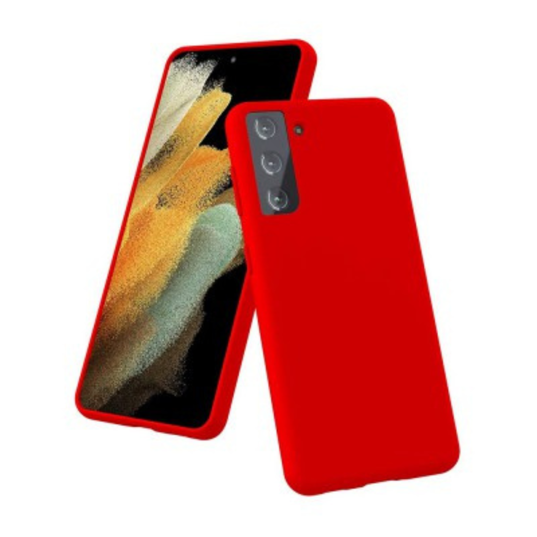 Samsung Galaxy S22 Ultra Compatible Case Cover With Liquid Silicone - Red