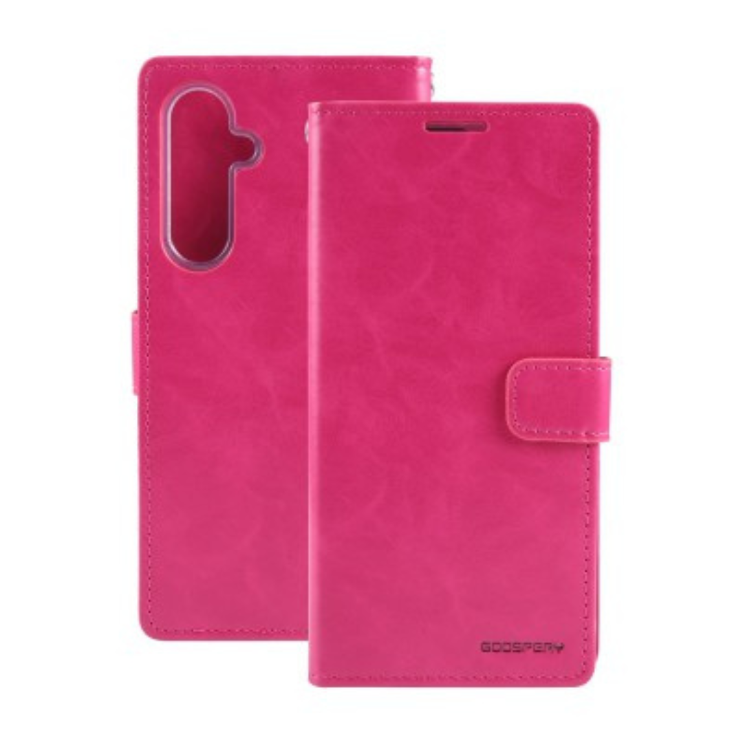 Samsung Galaxy S23 FE Compatible Case Cover With Blue Moon Diary - HotPink